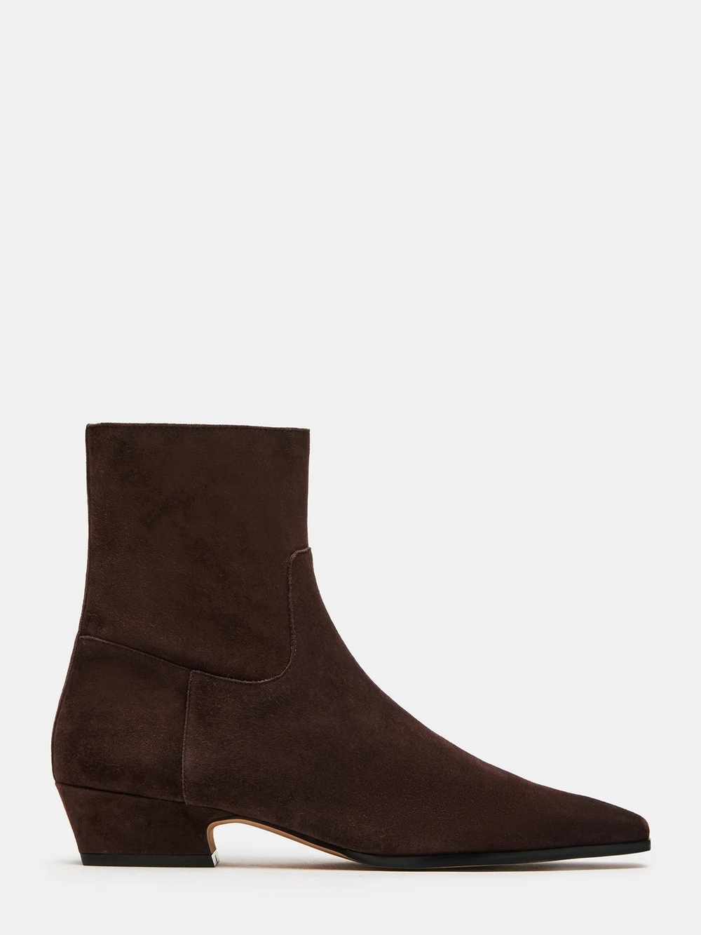 Steve Madden Dark Brown Suede Pointed Ankle Boots